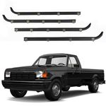 FOMIUZY Front Inner & Outer Window Molding Sweep Felt Trim Seal Weatherstrip Kit Compatible with Ford F150 F250 F350 Bronco 1987-1997 Replaces E7TZ1521452A E7TZ1521453A F2TZ1521456A F2TZ1521457A（4PC）