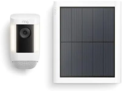 Ring Spotlight Cam Pro, Solar | 3D Motion Detection, Two-Way Talk with Audio+, and Dual-Band Wifi (2022 release) - White