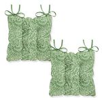 Harrison Cropper Seat Pads for Dining Chair William Morris Larkspur Chair Pads with Straps, Set of 2 (Sage)