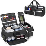 DSLEAF 2 Layer Golf Trunk Organizer with Bottom Shoe Space, Golf Car Locker for Men & Women, Holds 2-3 Shoes, Balls, Tees, Cap, Gloves and Clothes