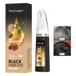 Black Hair comb Dye Shampoo Long-lasting Hair Color Shampoo Travelling Outfit,For Women Men Easy Comb Dyeing 200ML