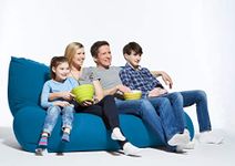 Yogibo Double Giant Bean Bag Chair Bed Lounger for Adults, Kids and Teens with Filling, Extra Large, Oversized, Big, Huge, Plush, Sensory Beanbag Couch Sofa Loveseat, Washable Cover, Turquoise