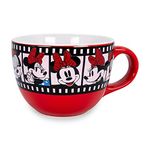 Disney Minnie Mouse Film Reel Ceramic Soup Mug | Bowl for Ice Cream, Cereal, Oatmeal | Large Coffee Cup for Espresso, Caffeine, Beverages | Cute Home & Kitchen Decor Essentials | Holds 24 Ounces