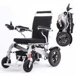 DECOMIL - Foldable Electric Wheelchairs, Electiric Powered Wheeelchair for Adults, Motorized Wheelchair with 2x250W Motors, Durable and Portable Wheelchair for Elders