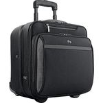 SOLOD 16-Inch Laptop Rolling Case, Overnighter Section and Removable Sleeve, Black