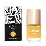 Moyou London Premium Stamping Nail Polish, 9ml - Be My Raptor, yellow