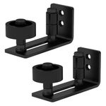 SANKEYTEW 2 Pack Adjustable Sliding Door Guide,Barn Door Sliding Kit,Sliding Door Kit 8 Setup Options,Perfect for Sliding Barn Door,Black