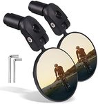 LWPITTY Bike Mirrors 2pcs Bar End Bicycle Mirrors for Handlebars Bicycle Cycling Lightweight Rear View Mirrors, Safe Rearview Mirror with a Bike Mirror for Mountain Road Bike Bicycle