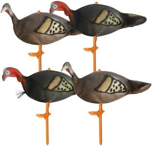 FUNHORUN Turkey Decoy for Hunting 4 Pack, Collapsible Lightweight Hunting Decoy with Stakes, Jake & Hen, Soft EVA Material