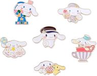 6 Pcs Cinnamoroll Enamel Lapel Pins,Cute Cartoon Brooch Pin Badges,for Children Women Clothing Backpack Decoration Gift, M, Metal, Rhinestone