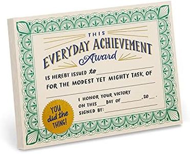 Em & Friends Everyday Achievement Adult Award Paper Certificate Note Pad & Funny Trophy Pad, 5.15 x 7-inches