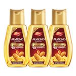 Dabur Almond Hair Oil - 900ml (300ml*3) | Provides Damage Protection | Non Sticky Formula | For Soft & Shiny Hair | With Almonds, Keratin Protein, Soya Protein & 10X Vitamin E