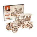 ROWOOD 3D Wooden Puzzle Vintage Car, Wooden Model Kits for Adults to Build, DIY Vehicle Building Crafts Kit, Creative Gift for Teens