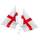 BARGAINS-GALORE SET OF 2 ENGLAND CAR FLAG WINDOW ST GEORGES CROSS FOOTBALL VAN WORLD CUP 2018