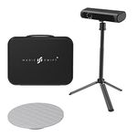 3DMakerpro Magic Swift Plus 3D Scanner 0.1mm Accuracy & 0.25mm Resolution, Wide Scanning Range and 10FPS Scan Speed with Portable Carry Case - Monochrome Premium Kit