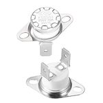 uxcell KSD301 Thermostat 200°C/392°F 10A Normally Closed N.C Adjust Snap Disc Temperature Switch for Microwaves,Oven,Coffee Maker 2pcs,Ceramic Material