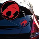 Cats Decal Sticker for Car Window, Laptop, Motorcycle, Walls, Mirror and More. # 537 (4" x 4", Red)