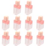 LALAFINA 10Pcs Empty Lip Gloss Tube Containers Novelty Popsicle Shaped Lip Balm Bottles Creative Refillable Lip Oil Bottles Mini Lipstick Sample Bottles for Women Girl DIY Cosmetic