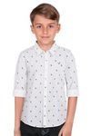 Allen Solly Junior Boy's Animal Print Regular fit Shirt (ABSF31901798_White 7-8 Years)