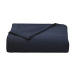 NauticaHome 216081 Baird Cotton Blanket, Full/Queen, Navy