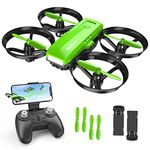 Mini Drone with HD Camera Wifi Drone with 2 Batteries, 3D Flips, App Control Gravity Sensor Mode, Altitude Hold, Headless One Key Take-off/Landing, Easy Control for Kids and Beginner (Z13W)