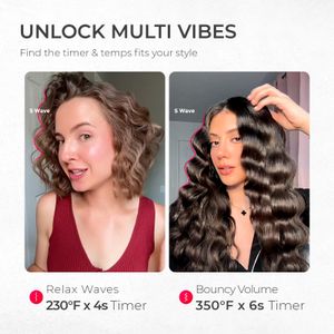 TYMO ROVY 32mm Hair Waver – Pink Ceramic Styling Tool