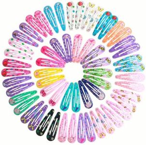 Girls Hair Clips, Metal Snap Hair Clips, 100 Pcs Non-Slip Metal Barrettes for Girls Teens Women, Mixed Colours