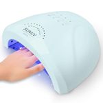 SUNUV UV LED Nail Lamp, UV Light for Gel Nails 48W Nail Dryer Light for Gel Polish with 3 Timer Settings Professional Gel Lamp Nail Art Tools Auto Sensor SUNone Blue