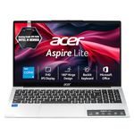 acer Aspire Lite, 12th gen, Intel Core i5-12450H Processor, 16 GB, 512GB, Full HD IPS, 15.6"/39.62 cm, Windows 11 Home, MSO, Pure Silver, 1.70 kg, AL15-52H, Backlit Keyboard