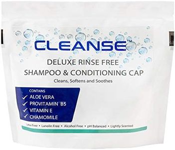 Deluxe Rinse Free Shampoo and Conditioning Cap – 5 Pack – Waterless Shampoo and Conditioning Shower Cap - Use Anytime, Anywhere – 3 Minutes - No Water Wash - Cleanse