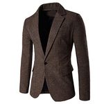 ETHKIA Men's Blazer Casual Sports Coats One Button Lightweight Suit Jackets Fashionable Blaer Jacket Casual Timeless Elegance Regular Fit Formal Prom Blazers and Sport Coats