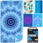 SYOURSELF Beach Towel, 71"x 35" Oversized Microfiber Beach Towel Extra Large Quick Dry Sand Free Absorbent Travel Pool Towels for Swim Sports Camping Beach Accessories Vacation Essential Gift