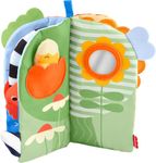 Fisher-Price Baby Toy Sensory Seasons Soft Book, Newborn Tummy Time Activity with 4 Pages of Busy Play Infants Ages 0+ Months, JKP53