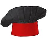 CHRISLEY ENTERPRISES Chef Cap for Kids Men (Black and red Patti) (6-8 Years)