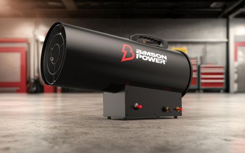 Bimson Power 50kW Propane Space Heater – 170,000 BTU Industrial Portable Heater with Adjustable Thermostat