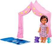 Barbie Skipper Babysitters Inc. Bedtime Playset with Small Doll, Tent and Sleeping Bag