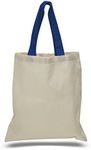 Set of 15- Cheap Cotton Tote Bags with Color Handles