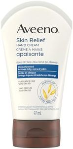 Aveeno Skin Relief Hand Cream, Dry & Itchy Skin, Prebiotic Oat Moisturizer, Fragrance Free, 97-ml