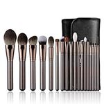 Professional Makeup Brush Set,Eigshow Makeup Brushes Perfect for Foundation Face Powder Blending Blush Bronzer Eyeliner Eye Shadow Brows with Case(PRO 18pcs Coffee)