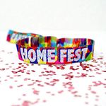 5 pack of HOME FEST Festival Party Wristbands Favours ~ HomeFest Festival Birthday Party Bag Fillers ~ House Party Wristbands ~ Lockdown Party ~ GLASTHOMEBURY