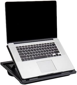 Mind Reader Lap Desk Laptop Stand, Bed Tray, Collapsible, Cushion, Portable, Dorm, Plastic, 14.75" L x 11" W x 7.3" H, Black