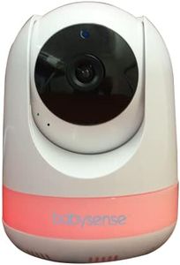 Babysense Add On Camera Video Baby Monitor MaxView, Remote Pan Tilt Zoom, Two-Way Talk-Back Audio, Long Range, Night Vision, RGB Night Light, Lullabies, Temperature Monitoring
