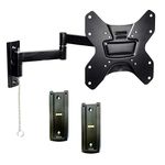 Portable Travel RV TV Mount with Locking Articulating Arm 2322L-2 Allows 1 TV to be Used in 2 Locations Incl: 2 Wall Brackets & 1 Locking Mount, Keeps TV Secure in Moving Vehicles up to 50" & 200x200