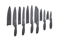 Cuisinart Advantage Color Collection 12-Piece Knife Set with Blade Guards, Matte Black,C77-12PGJCP