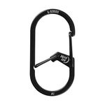 Nite Ize GS2-01-R6 G-Series Dual Chamber Carabiner, Size #2 1-Pack, Black