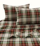 Tribeca Living CHAR170SHEETCK Charleston Plaid Flannel Deep Pocket Sheet Set Cal King