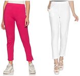 Lyra Women's Slim Fit Pants KURTIPANT_89_FS_1PC_True Rani_Large Women's Slim Fit Pants KURTIPANT_09_FS_1PC_Off White_Large