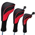 LONGCHAO Black Golf Head Covers Dri