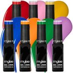 Mylee Liner Gel Nail Polish Set 7x7ml [Kaleidoscope] With Built-In Nail Art Brush - UV/LED Soak-Off Nail Art Manicure Pedicure for Professional, Salon & Home Use - Long Lasting & Easy to Apply
