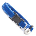 Blueberry Blue Double Velvet Soft Cat Collar. Beautiful cat safety collars with bell available in a range colours made in the UK from velvet ribon, purrfect for your kitty